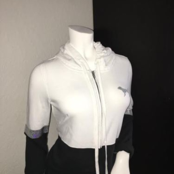 Pink Victoria’s Secret Bling Hoodie zipper sequin color block soft warm sweater - Picture 4 of 8